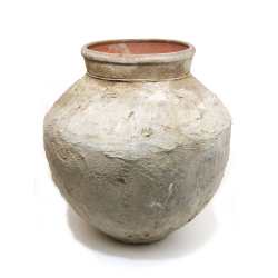 Wazon Rustykalny Dzban XL betonowy / gliniany Bielony